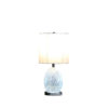 20"in NIELS SILVER MIRROR GLASS/METAL TABLE LAMP W/ NIGHTLIGHT - Image 2
