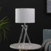 26.25" in MID CENTURY BIRGIT LED ACRYLIC TAPERED LEGS SILVER METAL TABLE LAMP - Image 3
