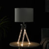 26.25" in MID CENTURY BIRGIT LED ACRYLIC TAPERED LEGS SILVER METAL TABLE LAMP - Image 5