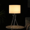 26.25" in MID CENTURY BIRGIT LED ACRYLIC TAPERED LEGS SILVER METAL TABLE LAMP - Image 4