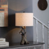 24.75" in BLACK BEAR ON A TREE POLYRESIN TABLE LAMP - Image 4