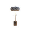 28" in LEGEME MID CENTURY DANISH 2-LIGHT STEEL PULL CHAIN TABLE LAMPS - Image 2
