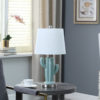22" in SOUTHWEST TEAL CERAMIC CACTUS PLANT MODERN METAL TABLE LAMP - Image 3