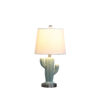 22" in SOUTHWEST TEAL CERAMIC CACTUS PLANT MODERN METAL TABLE LAMP - Image 2
