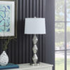 29.5" in EMIL MODERNE GEOMETRIC GLASS BRUSHED SILVER TABLE LAMP - Image 3