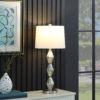 29.5" in EMIL MODERNE GEOMETRIC GLASS BRUSHED SILVER TABLE LAMP - Image 4