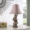21" in WILDLIFE 3 STACKED ELEPHANTS POLYRESIN TABLE LAMP - Image 3