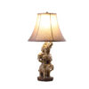 21" in WILDLIFE 3 STACKED ELEPHANTS POLYRESIN TABLE LAMP - Image 2
