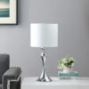 24.5" in BAILEY DARK SILVER CHROME MODERN CANDLESTICK METAL TABLE LAMP - Image 3