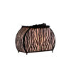 11.75" in ZEBRA ANIMAL PRINT PURSE w/ BLACK FAUX HANDLE TABLE LAMP - Image 2
