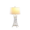 29.25" in KIARA MODERN SATIN SILVER BAMBOO METAL TABLE LAMP - Image 2