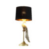 29" in MODERN ELEGANCE GOLDEN PEACOCK ON A PEDESTAL POLYRESIN TABLE LAMP - Image 2