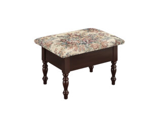 10" in CHERRY FOOT STOOL WITH STORAGE