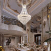 36" in EMPIRE K9 CRYSTAL 14-LED BULBS  HARDWIRED CHANDELIER LAMP - Image 4