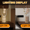 21.5"H 3 G4 LED ALUMINUM GOLDEN ROSE COPPER/SILVER WIRE BUD FLOWER BUD TABLE LAMP - Image 10