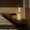 21.5"H 3 G4 LED ALUMINUM GOLDEN ROSE COPPER/SILVER WIRE BUD FLOWER BUD TABLE LAMP - Image 7