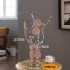 21.5"H 3 G4 LED ALUMINUM GOLDEN ROSE COPPER/SILVER WIRE BUD FLOWER BUD TABLE LAMP - Image 8