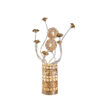 21.5"H 3 G4 LED ALUMINUM GOLDEN ROSE COPPER/SILVER WIRE BUD FLOWER BUD TABLE LAMP - Image 2