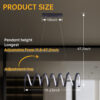 23"L x 6"H SPIRAL LOOP ALUMINUM INTEGRATED 14 W LED W/ ADJUSTABLE 47" - 12" SUSPENSION WIRE MODERN CEILING PENDANT - Image 10