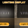 23"L x 6"H SPIRAL LOOP ALUMINUM INTEGRATED 14 W LED W/ ADJUSTABLE 47" - 12" SUSPENSION WIRE MODERN CEILING PENDANT - Image 9