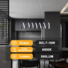 23"L x 6"H SPIRAL LOOP ALUMINUM INTEGRATED 14 W LED W/ ADJUSTABLE 47" - 12" SUSPENSION WIRE MODERN CEILING PENDANT - Image 6