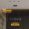 23"L x 6"H SPIRAL LOOP ALUMINUM INTEGRATED 14 W LED W/ ADJUSTABLE 47" - 12" SUSPENSION WIRE MODERN CEILING PENDANT - Image 5