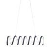 23"L x 6"H SPIRAL LOOP ALUMINUM INTEGRATED 14 W LED W/ ADJUSTABLE 47" - 12" SUSPENSION WIRE MODERN CEILING PENDANT - Image 2